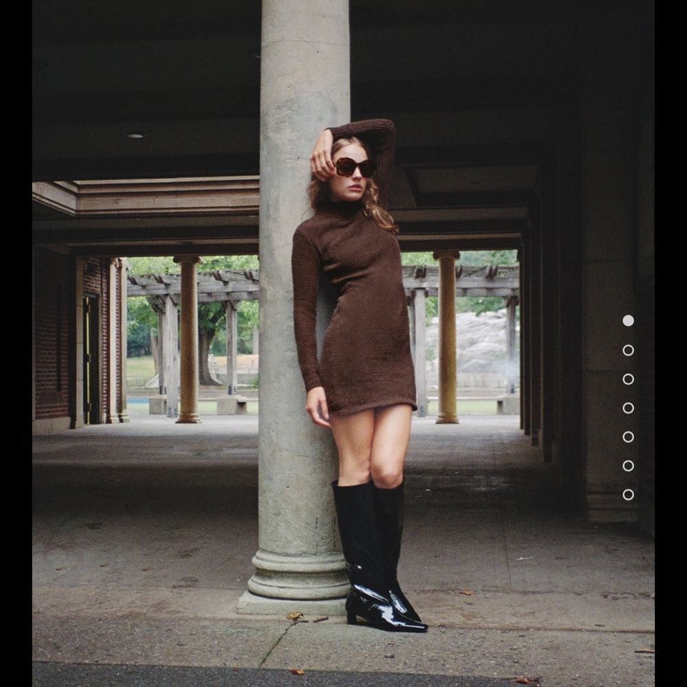 Perforated Chenille Dress